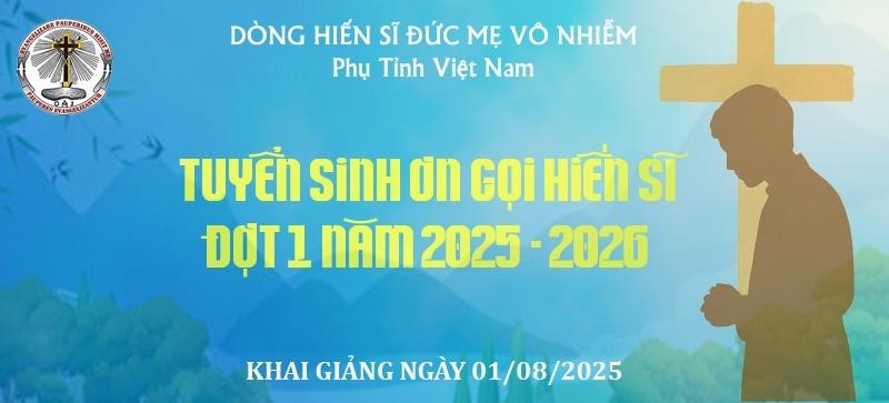 Thông báo tuyển sinh Ơn gọi Hiến sĩ – Đợt 1 năm 2025–2026