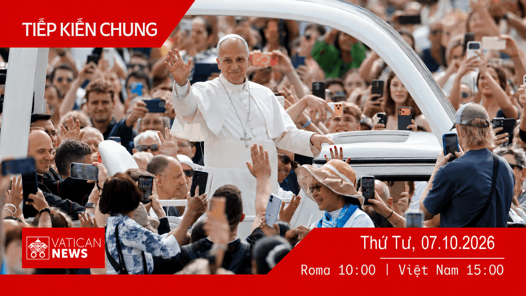 Tiếp kiến chung 7/10: Giáo hội xây dựng thành đô trần thế trước hết bằng sự thánh thiện và tình yêu huynh đệ